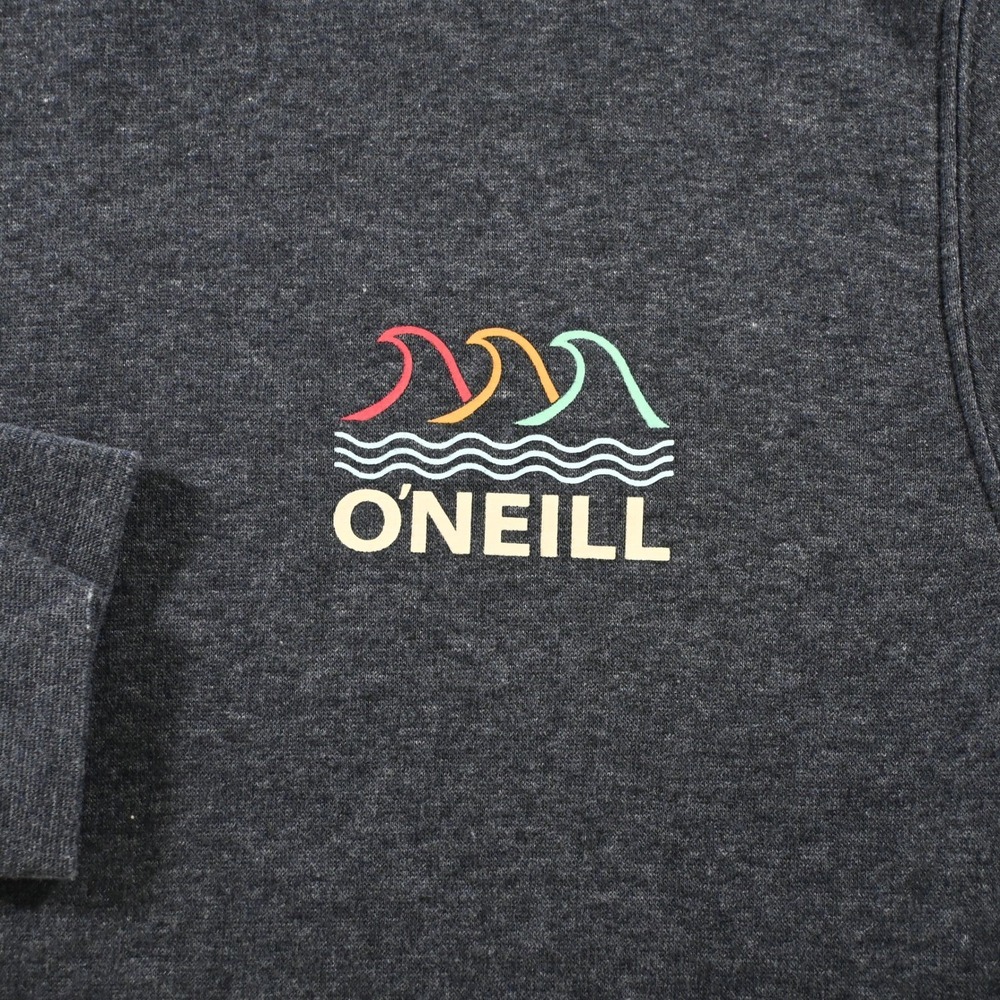 O'Neill Mens Surf Company Graphic Fleece Sweatshirt Size M Charcoal Gray Heather - Picture 3 of 7